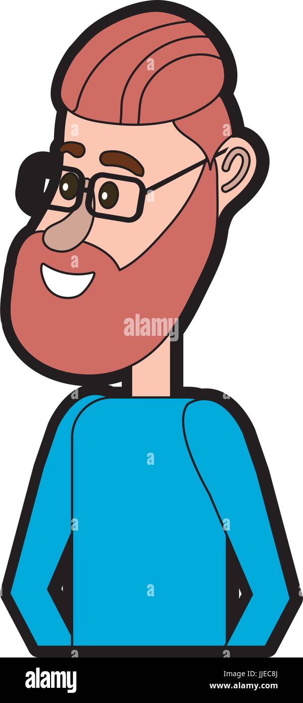cute man with hairstyle design and clothes Stock Vector Image & Art - Alamy