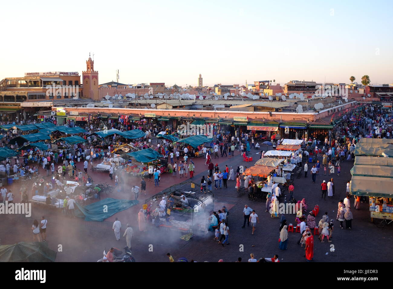 The busy, Marrakech medina,Morocco, Africa Stock Photo