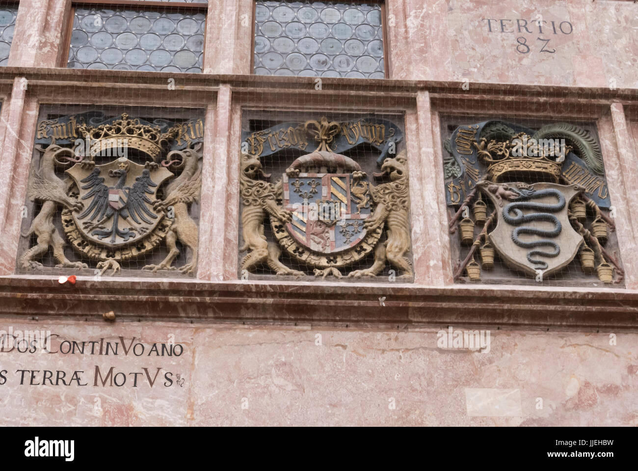 Coat of Arms on the exterior wall of the Golden Roof house, Old Town