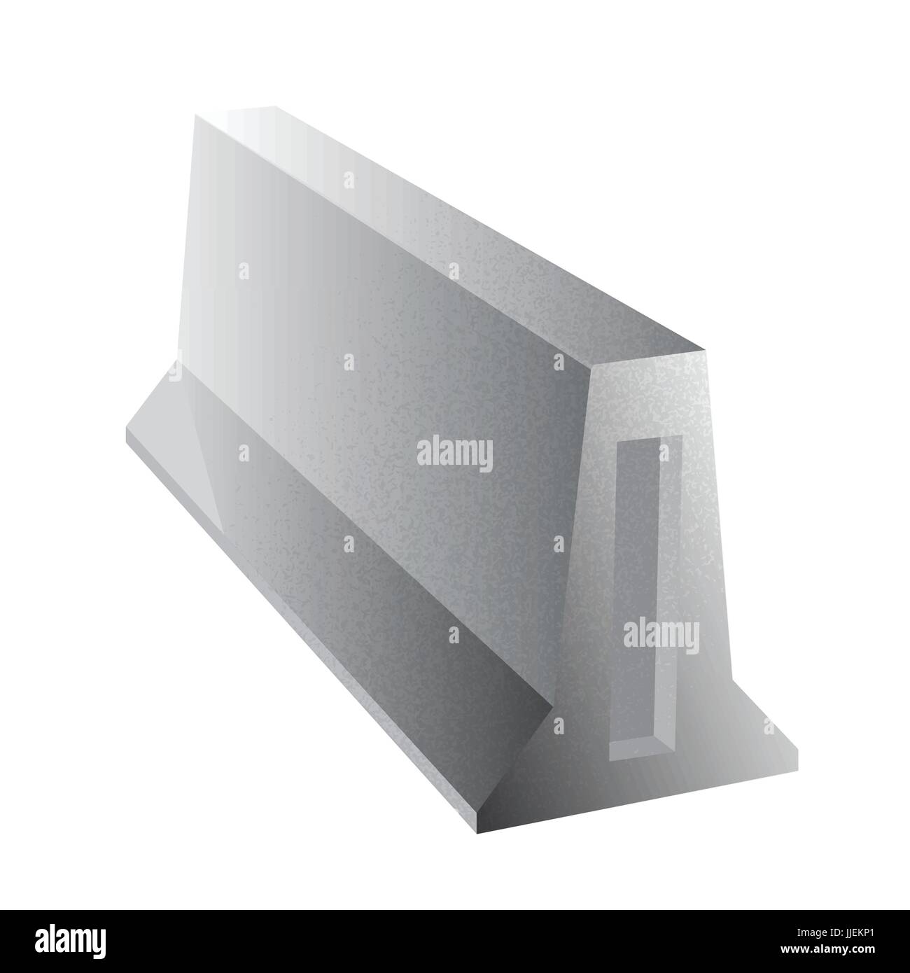 Flat 3d Isometric Concrete barrier, isometric for graphic template - 3D ...
