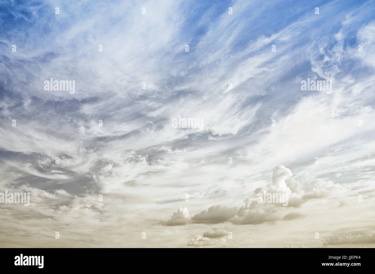 Blue sky with clouds on a sunny summer day Stock Photo - Alamy