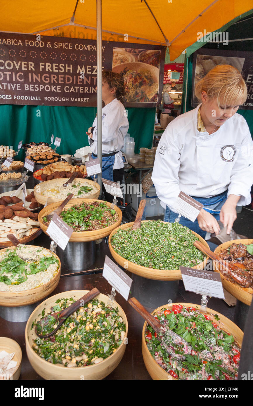 Food vendor borough market street food hires stock photography and