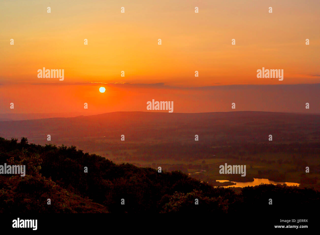 Otley Chevin Sunset Stock Photo