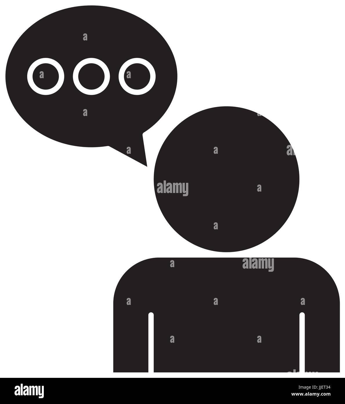 man and speech bubble icon over white background vector illustration ...