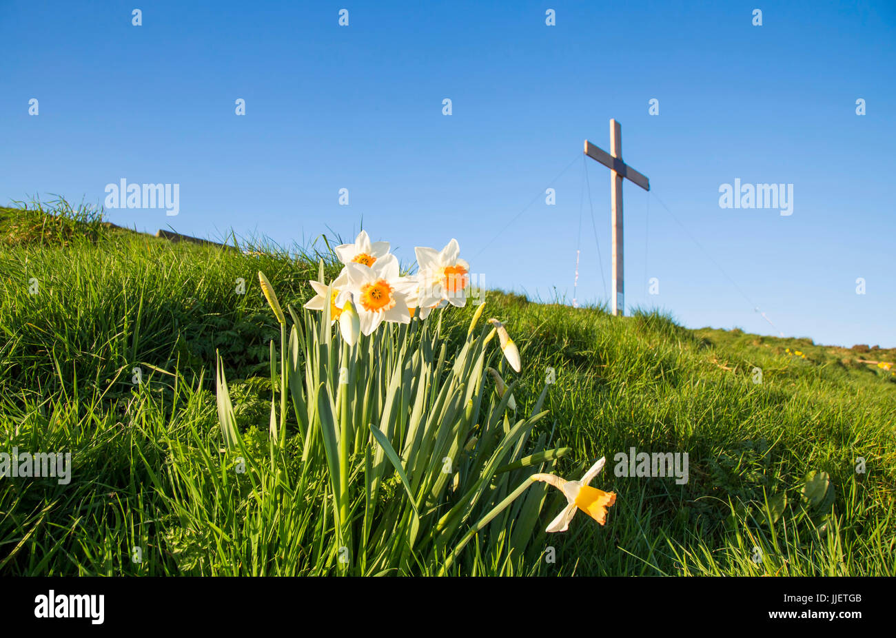 Easter Cross at Otley Chevin Stock Photo