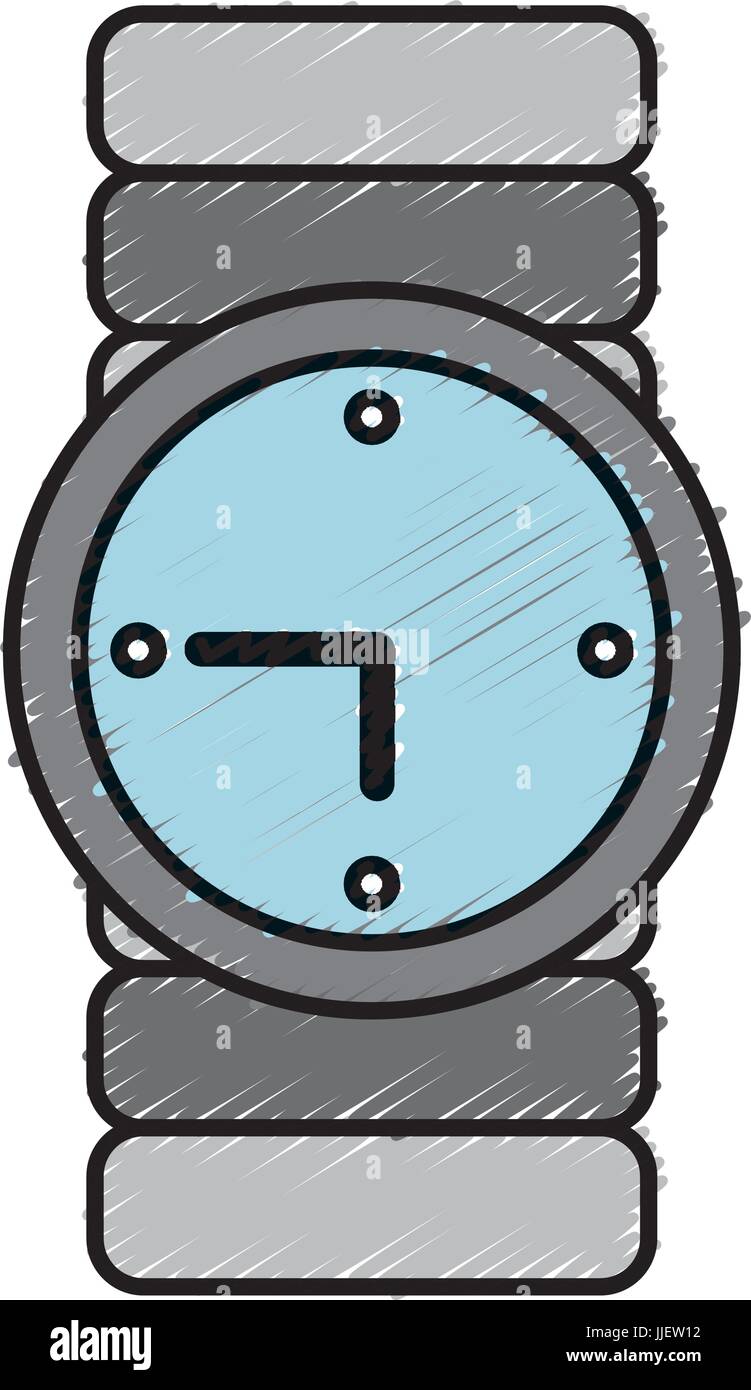 watch icon over white background vector illustration Stock Vector Image ...