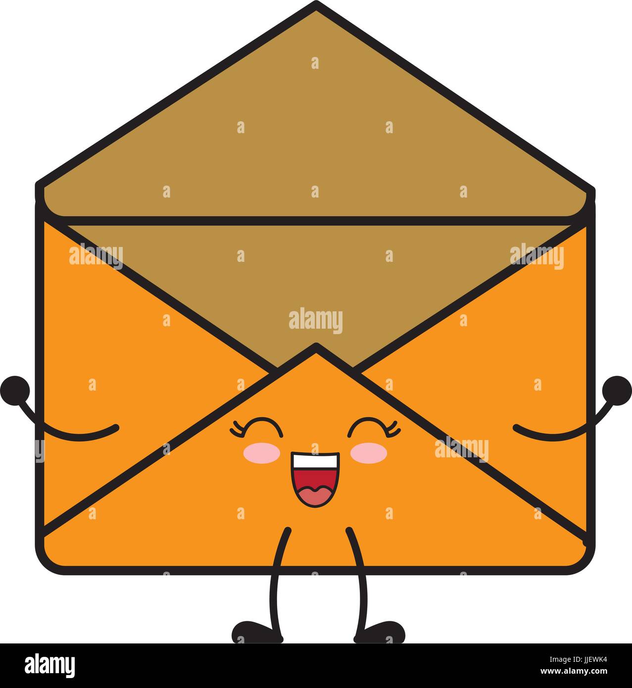 Projeto Do Envelope Do Kawaii Ilustração do Vetor - Ilustração de