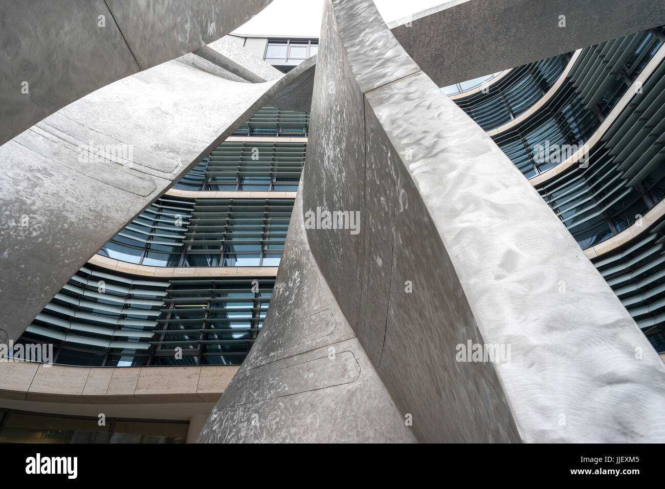Muenchen, Germany, sculpture in the entrance area of   the SiemensForum Stock Photo