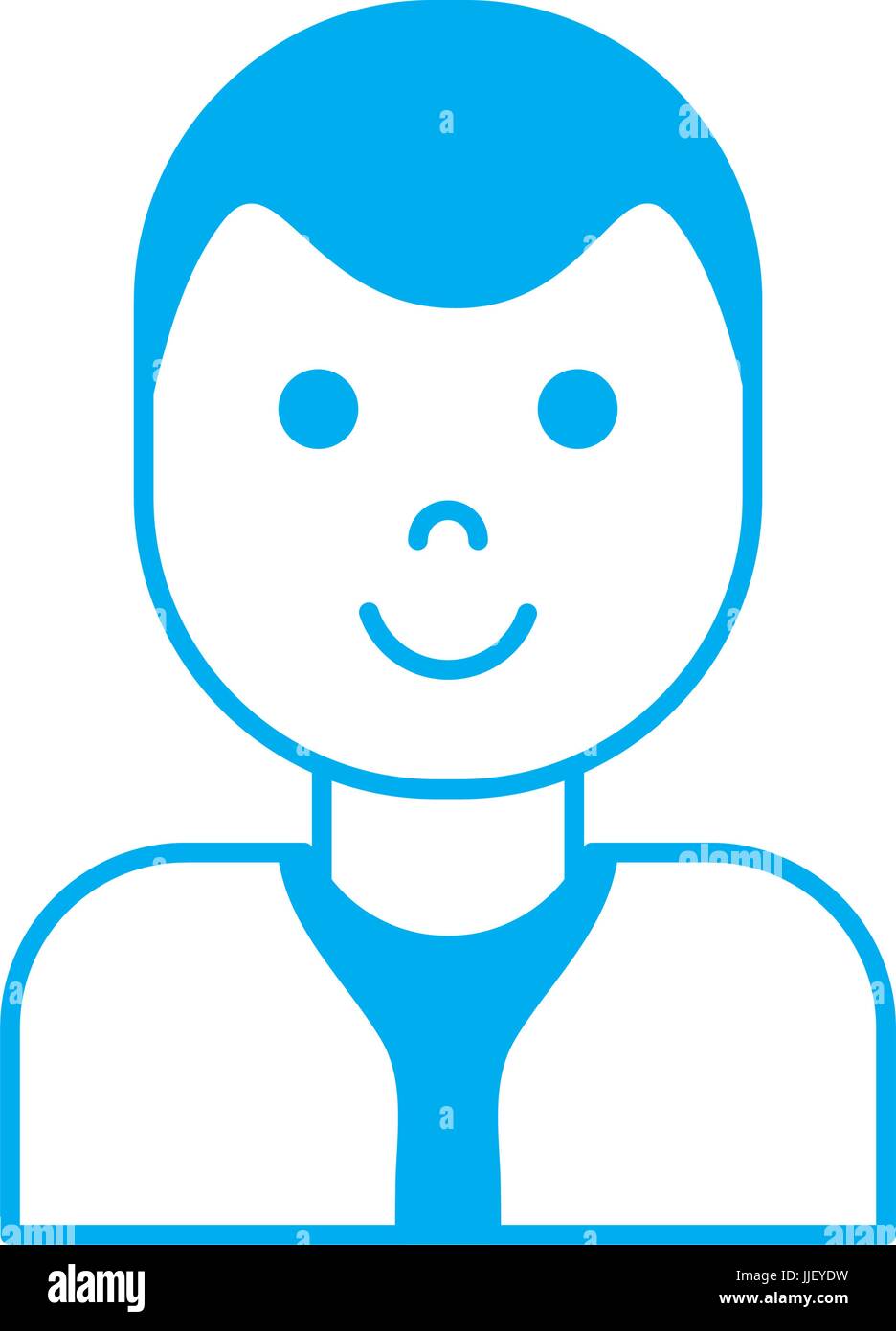 cartoon man icon over white background vector illustration Stock Vector ...