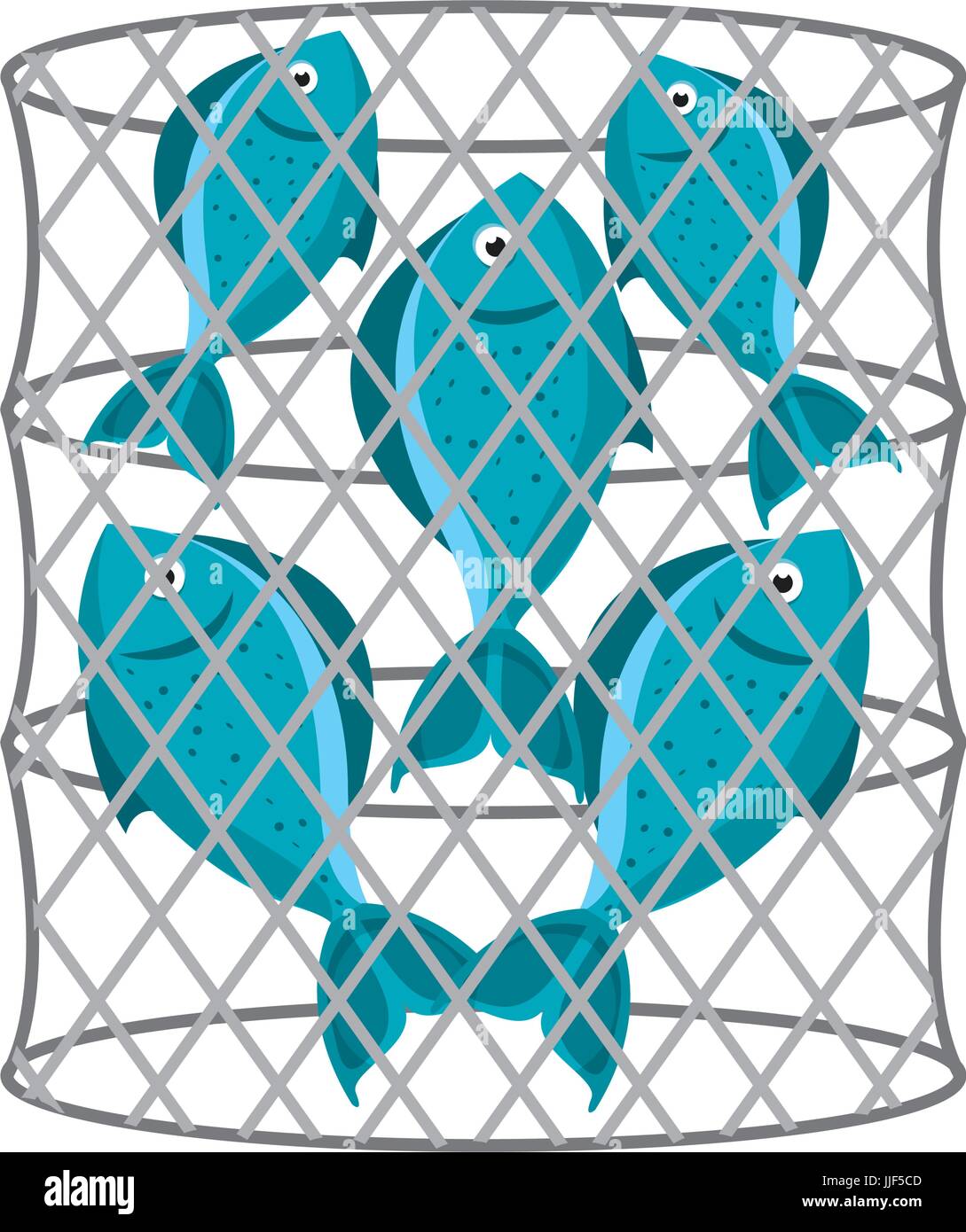 Fish trap isolated icon vector illustration design Stock Vector