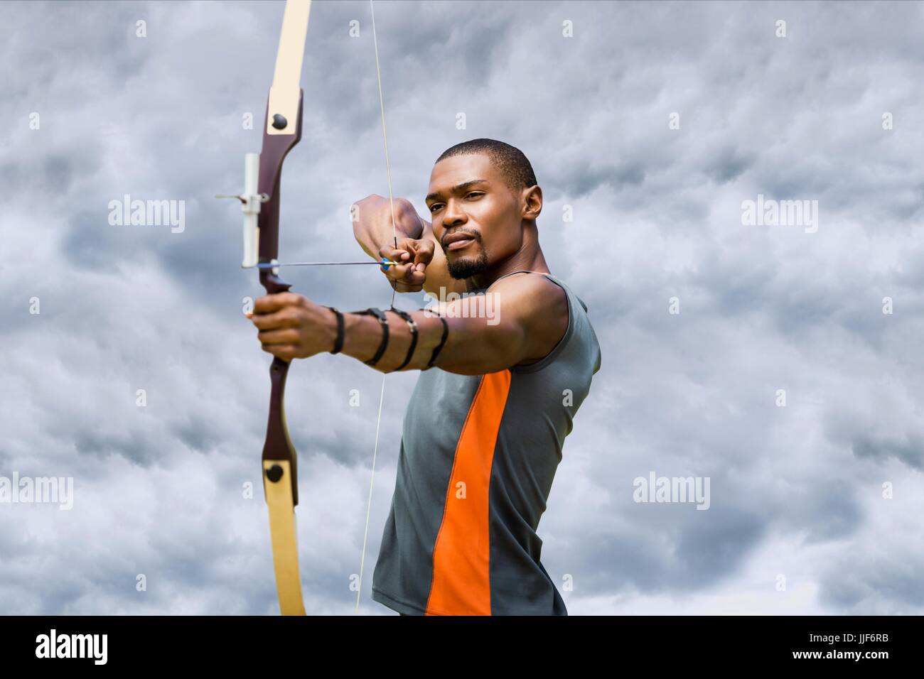 Digital composite of archer Stock Photo