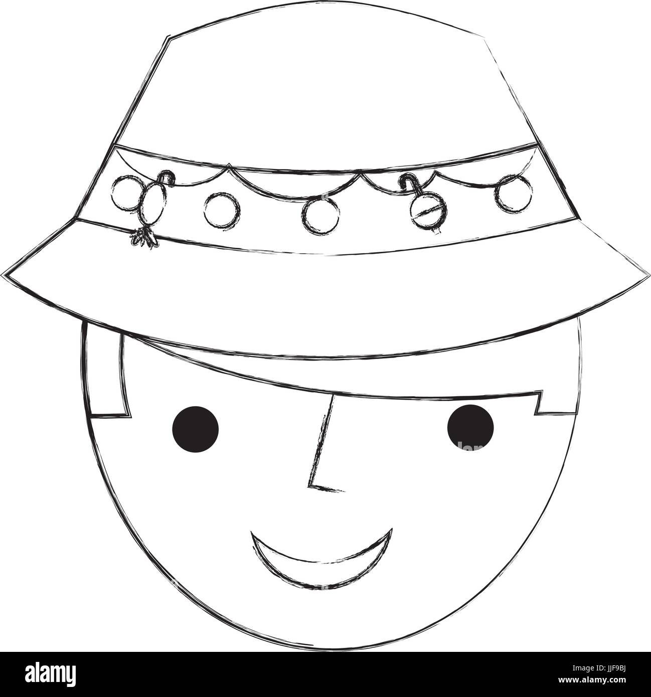 fisherman with hat avatar character Stock Vector Image &amp; Art - Alamy