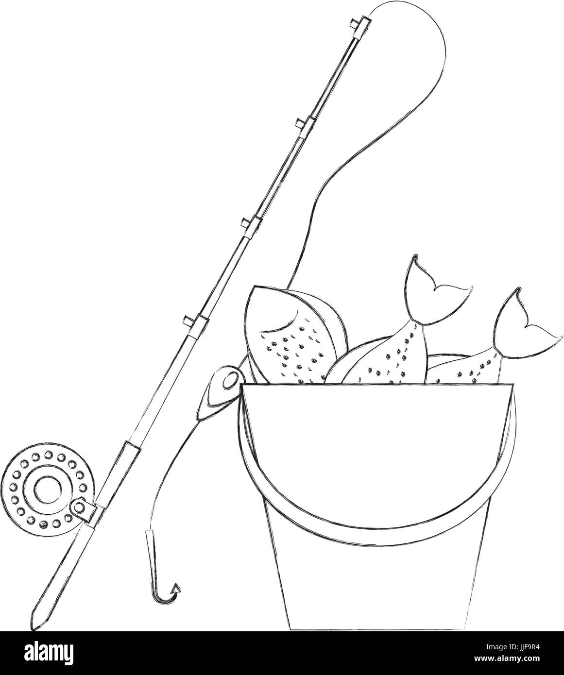 Fish bucket rod Stock Vector Images - Page 2 - Alamy