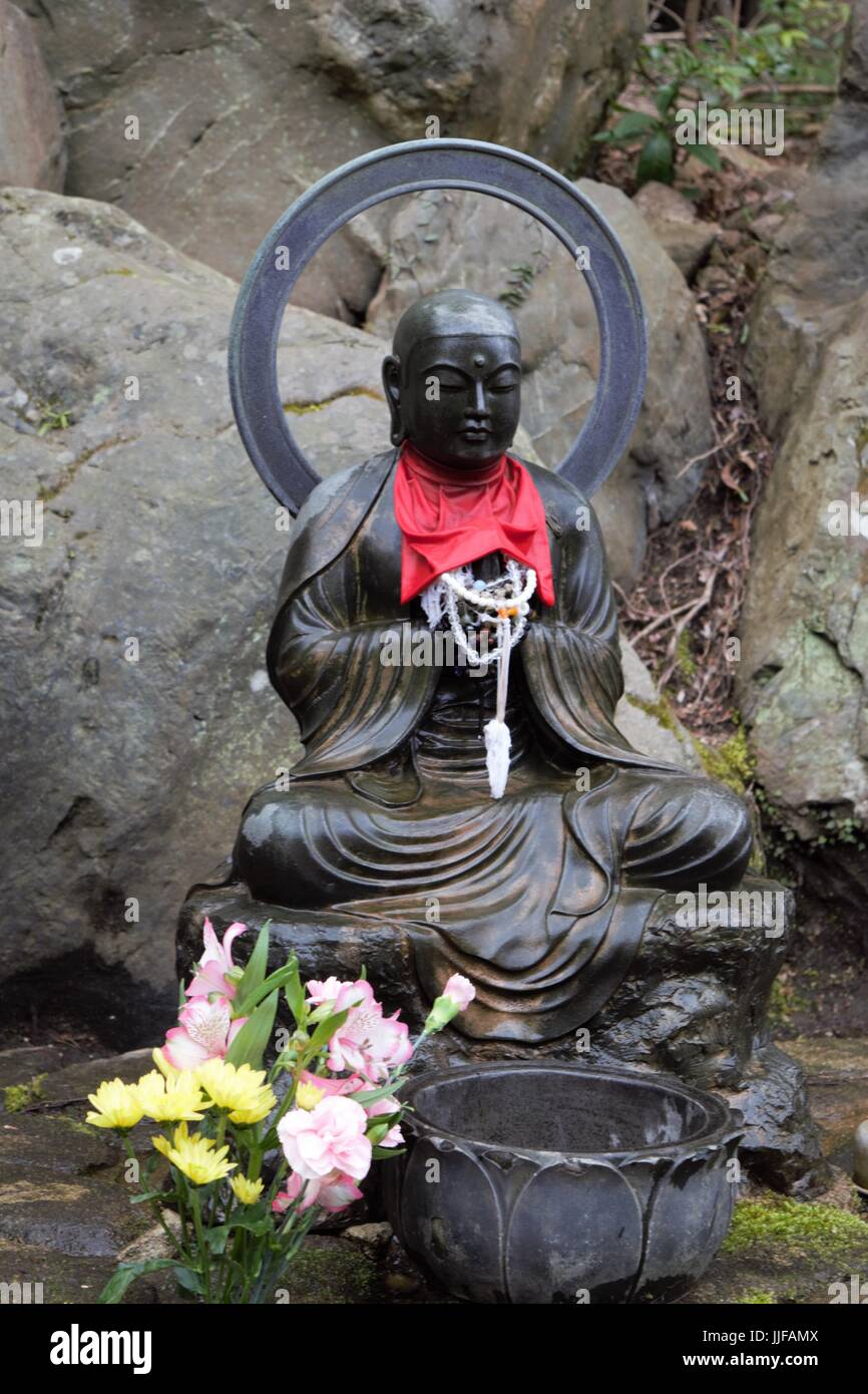 Shinto statue at Daisho-in temple in japan Stock Photo