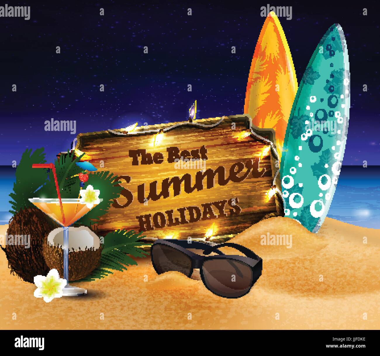 tropical vector background Stock Vector Image & Art - Alamy