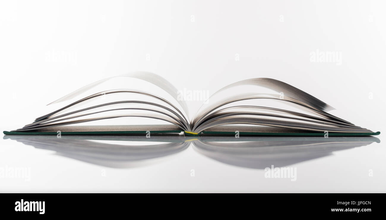 Education concept. Book open on white background Stock Photo