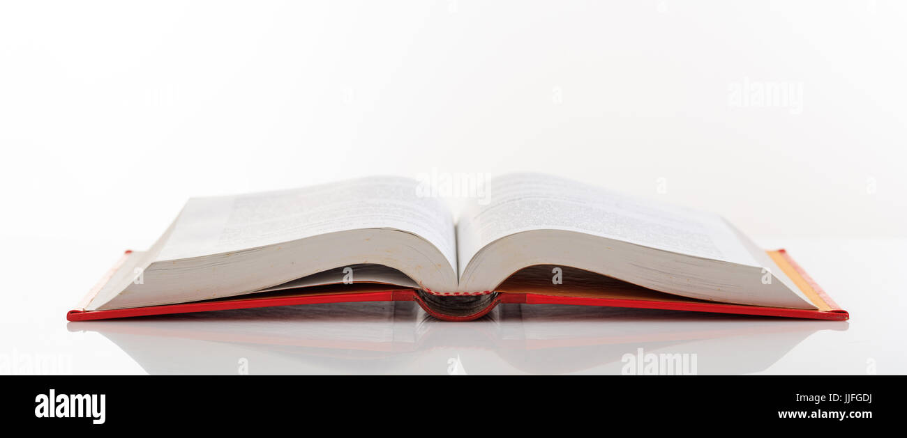Education concept. Book open on white background Stock Photo