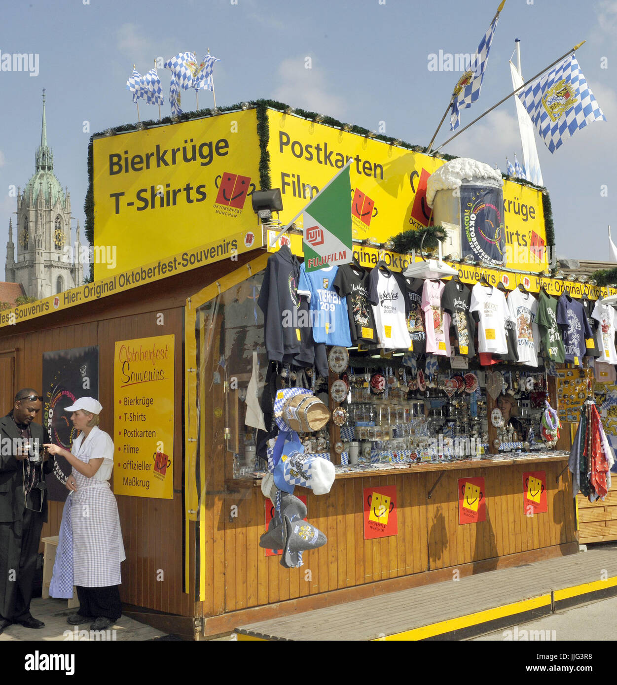 A souvenir shop at the Oktoberfest in Munich, Germany, 21 September 2009. The world?s biggest folk festival runs until 04 October 2009. Six million visitors are expected. Photo: Ursula Dueren | usage worldwide Stock Photo