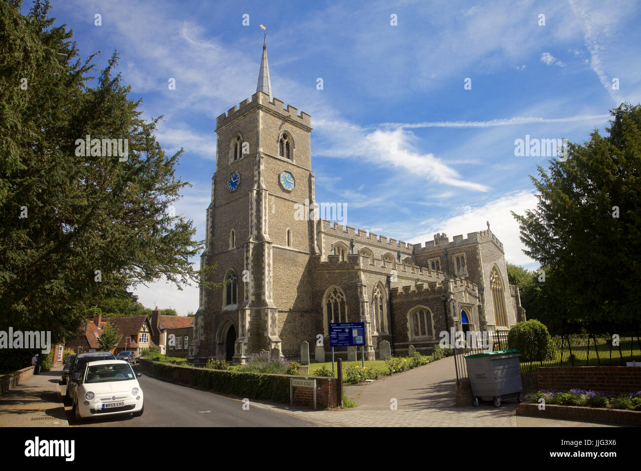 St Mary the Virgin parish church, Ware, Hertfordshire, England Stock Photo Alamy