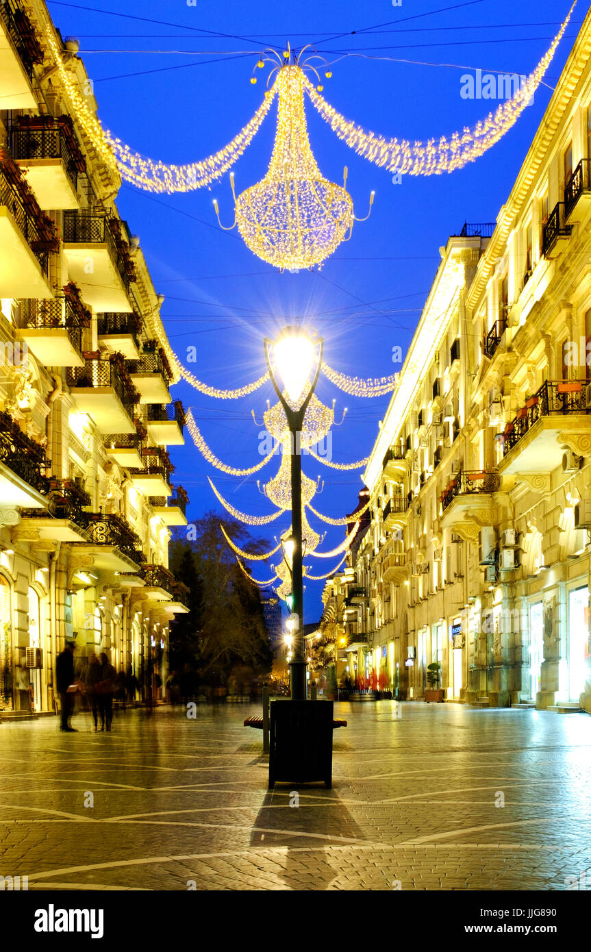 Nizami street, Baku, Azerbaijan Stock Photo