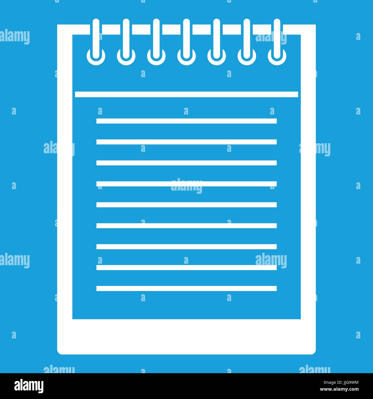 Spiral notepad icon white Stock Vector Image & Art - Alamy