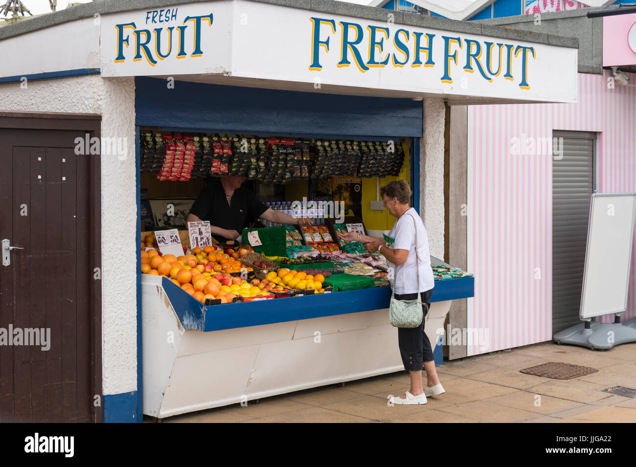 fresh fruit and veg stall, Southsea UK Stock Photo