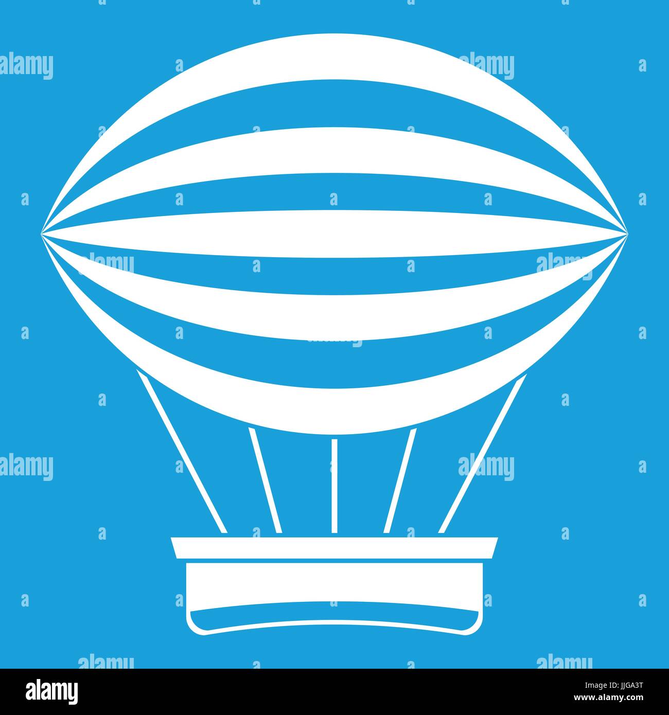 Striped retro hot air balloon icon white Stock Vector Image & Art - Alamy