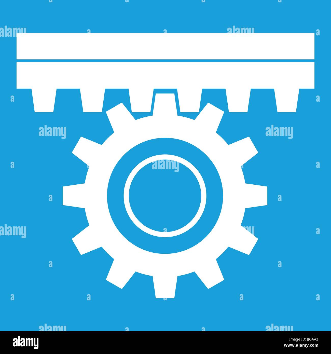 One gear icon white Stock Vector Image & Art Alamy