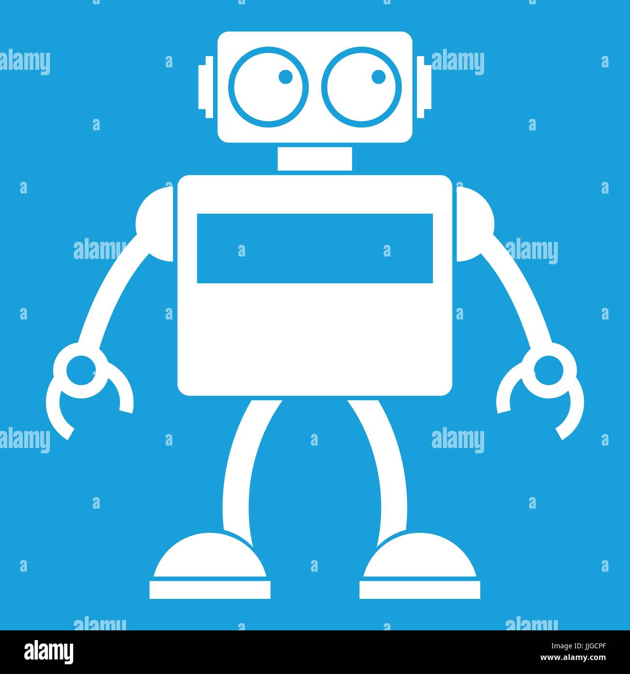 Android robot icon white Stock Vector Image & Art - Alamy
