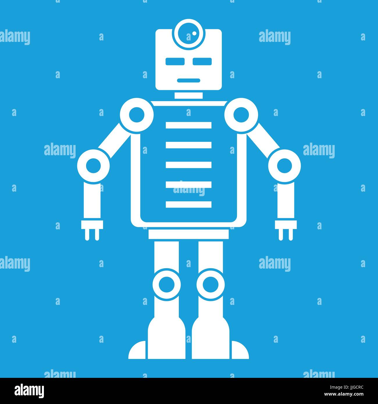 Robots can simple tasks. Вектор робот с искусственным интеллектом.