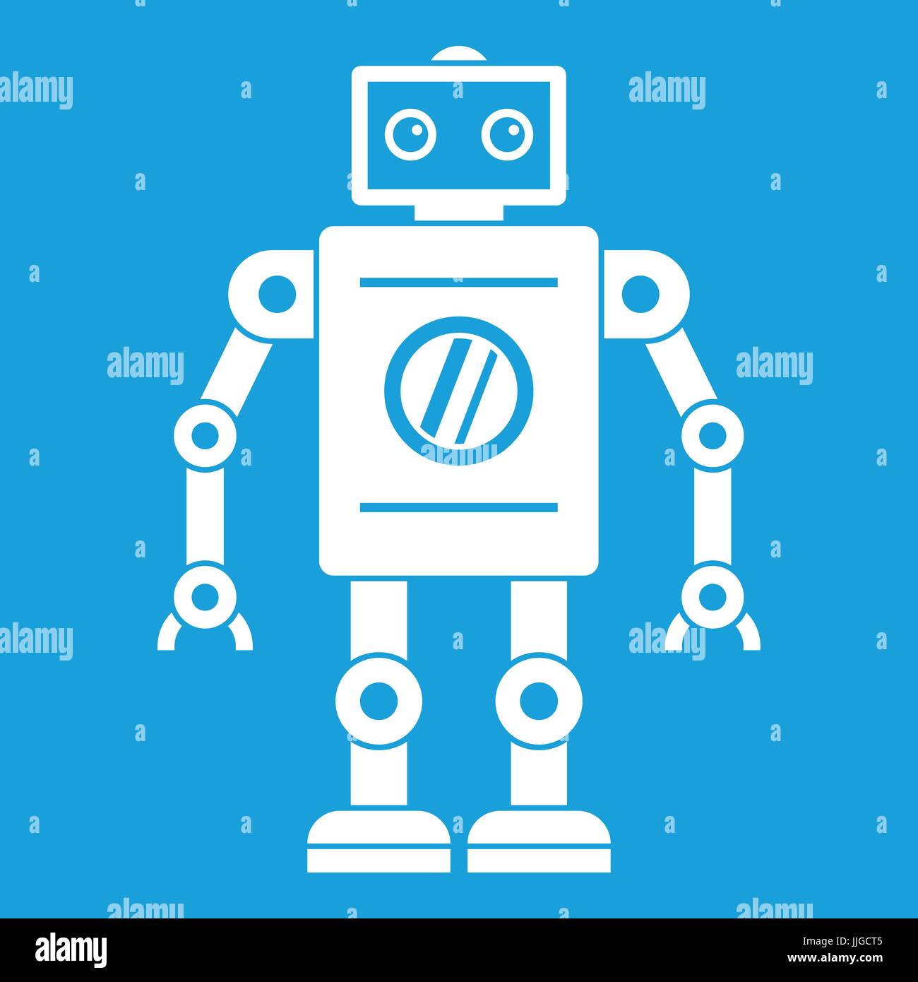 Retro robot icon white Stock Vector Image & Art - Alamy