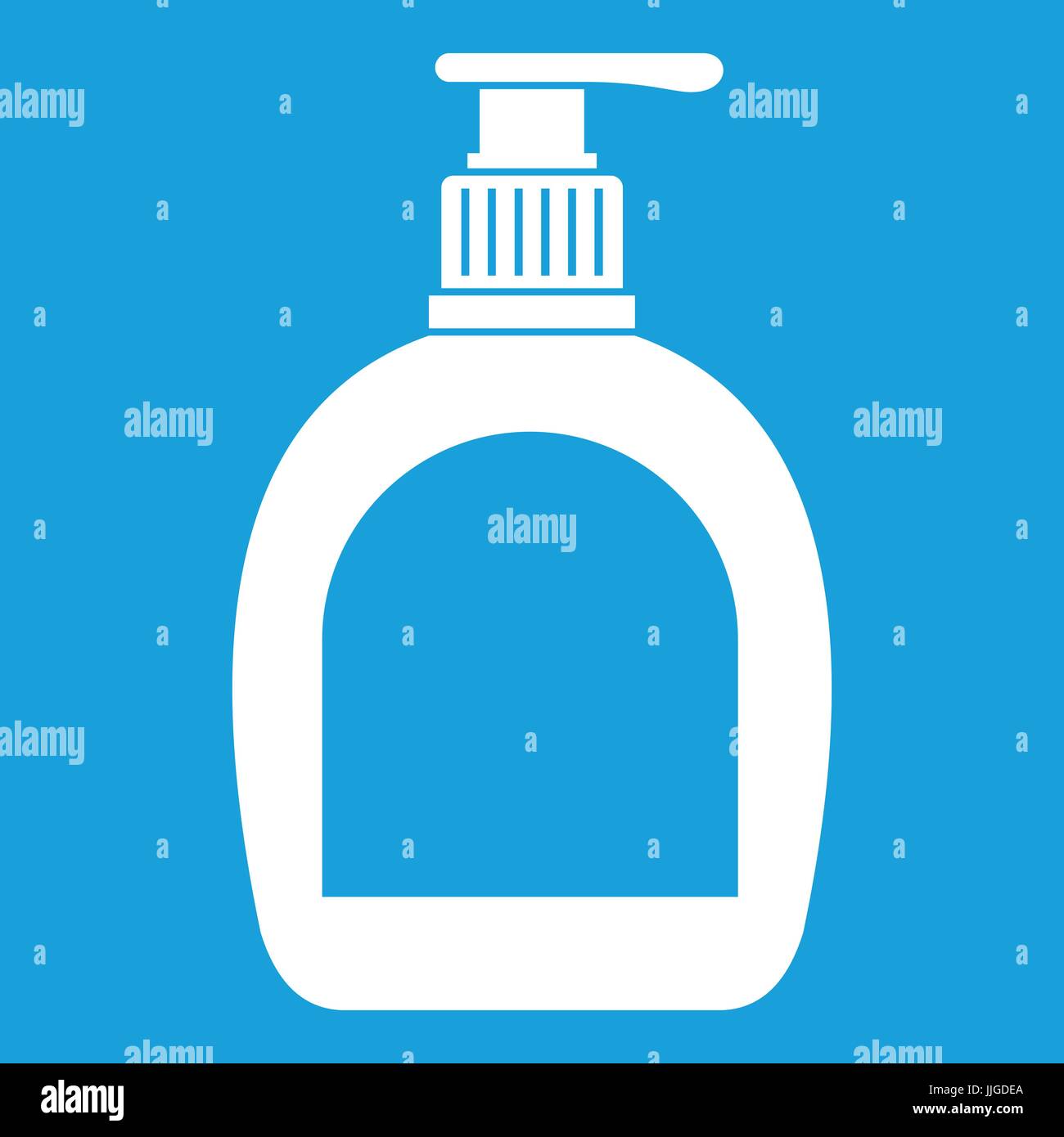 Bottle with liquid soap icon white Stock Vector Image & Art - Alamy