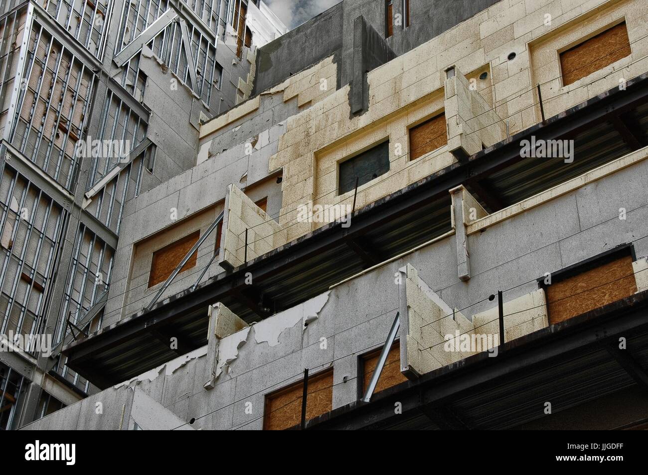 Building abandoned before it was finished, economic crisis Stock Photo