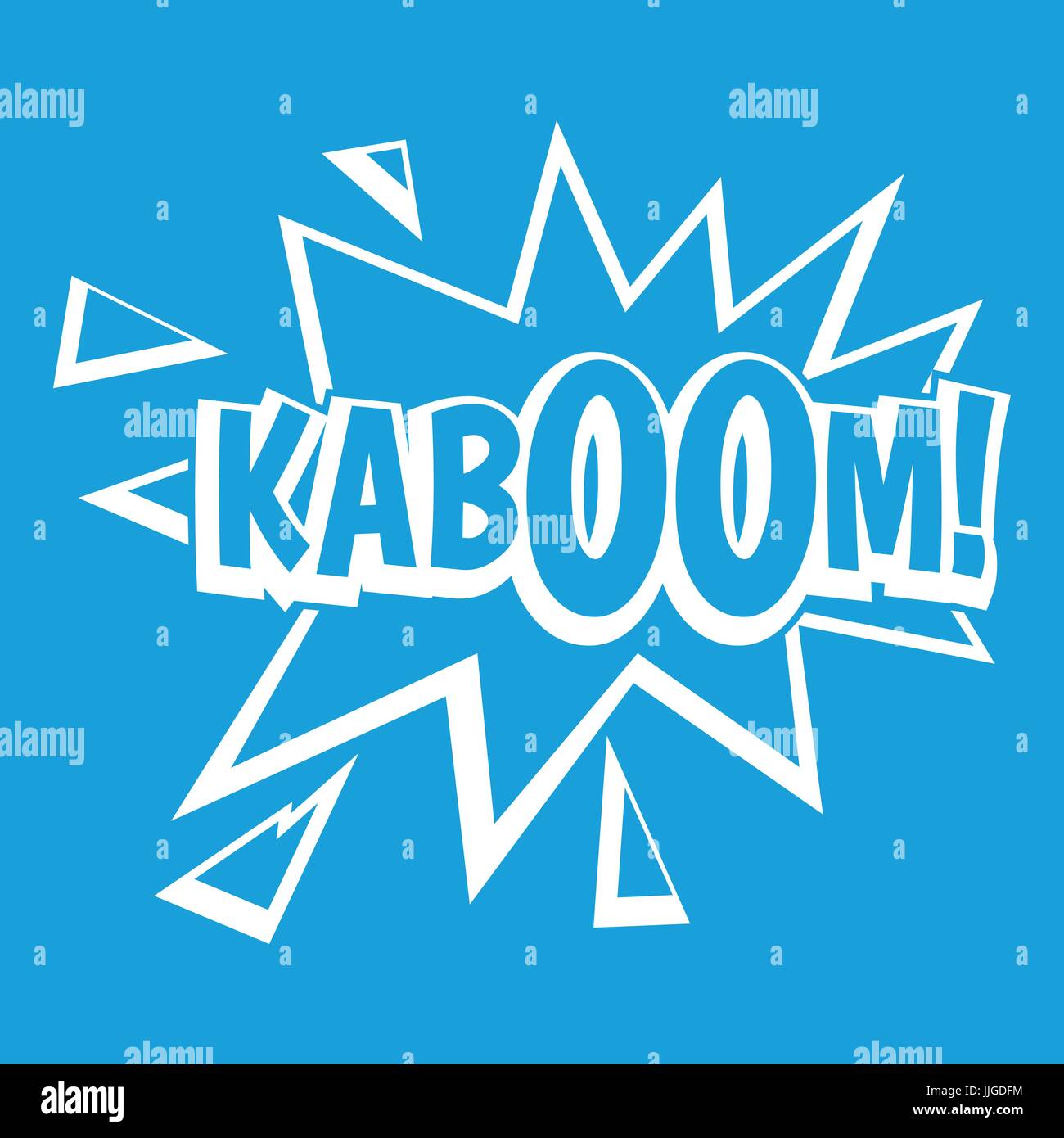 Kaboom, explosion icon white Stock Vector Image & Art Alamy
