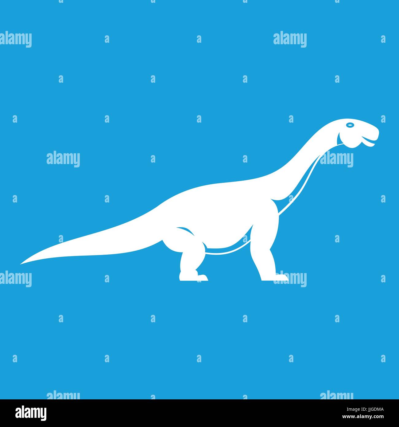 Titanosaurus dinosaur icon white Stock Vector