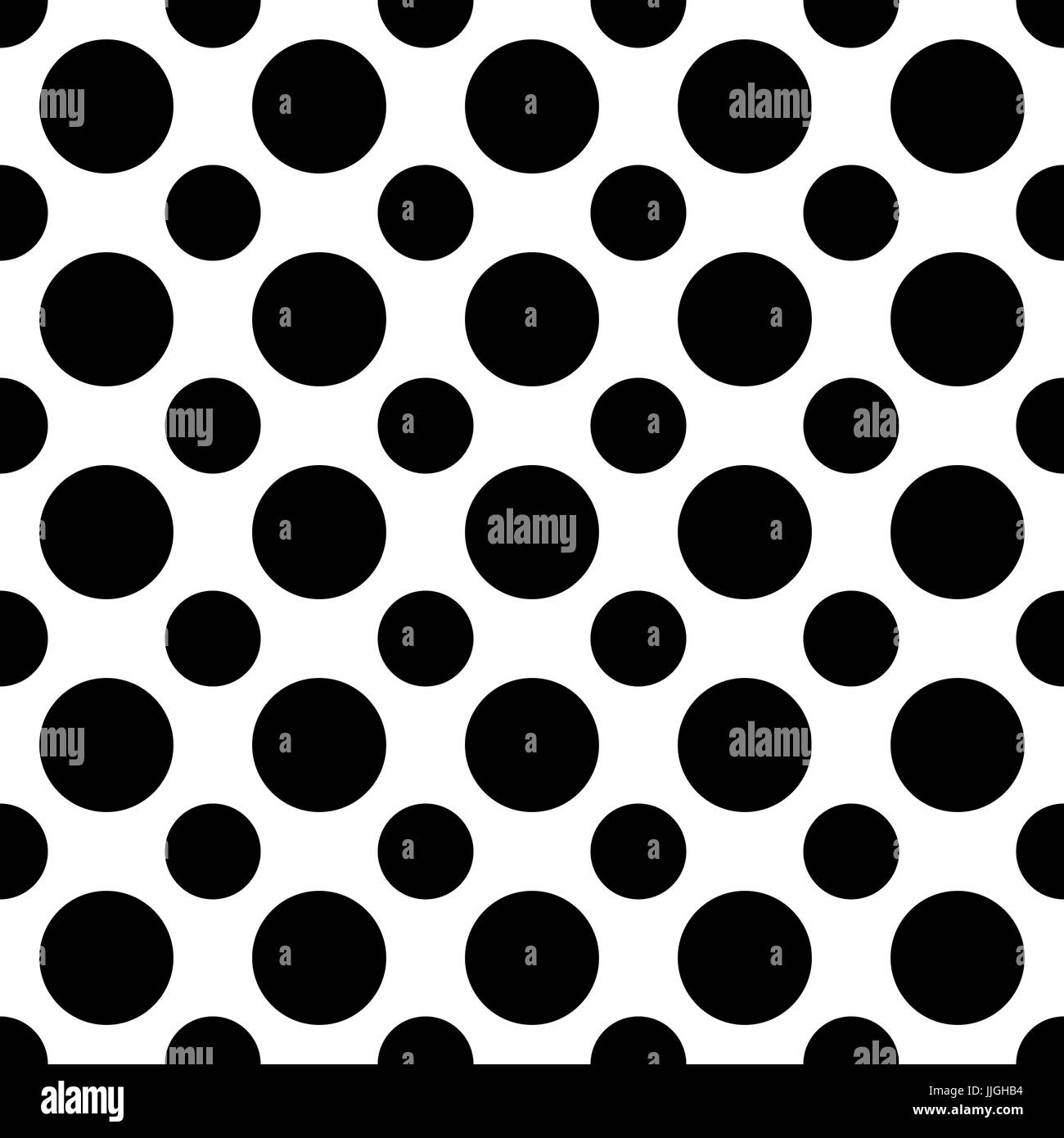 Seamless black and white polka dot pattern - halftone vector background design from circles Stock Vector
