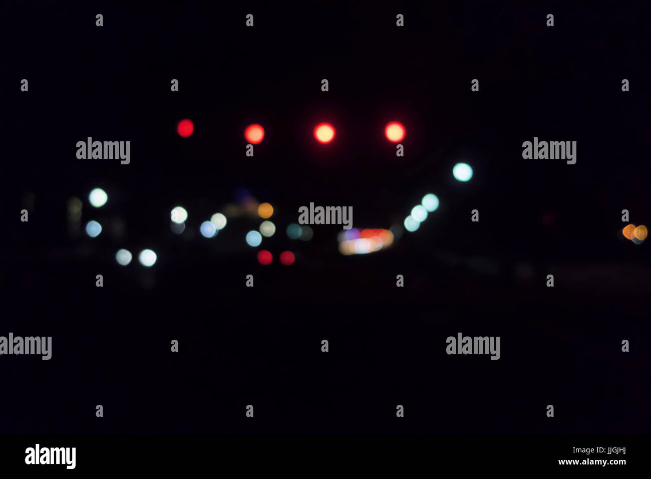 Blurred city lights at night Stock Photo Alamy