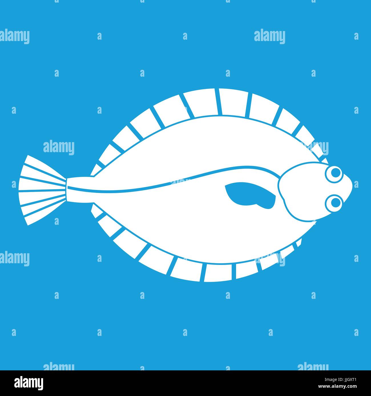 Flounder icon white Stock Vector Image & Art Alamy