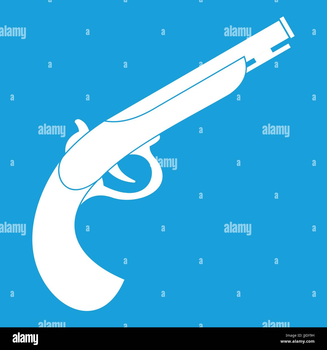 Gun icon white Stock Vector Image & Art - Alamy