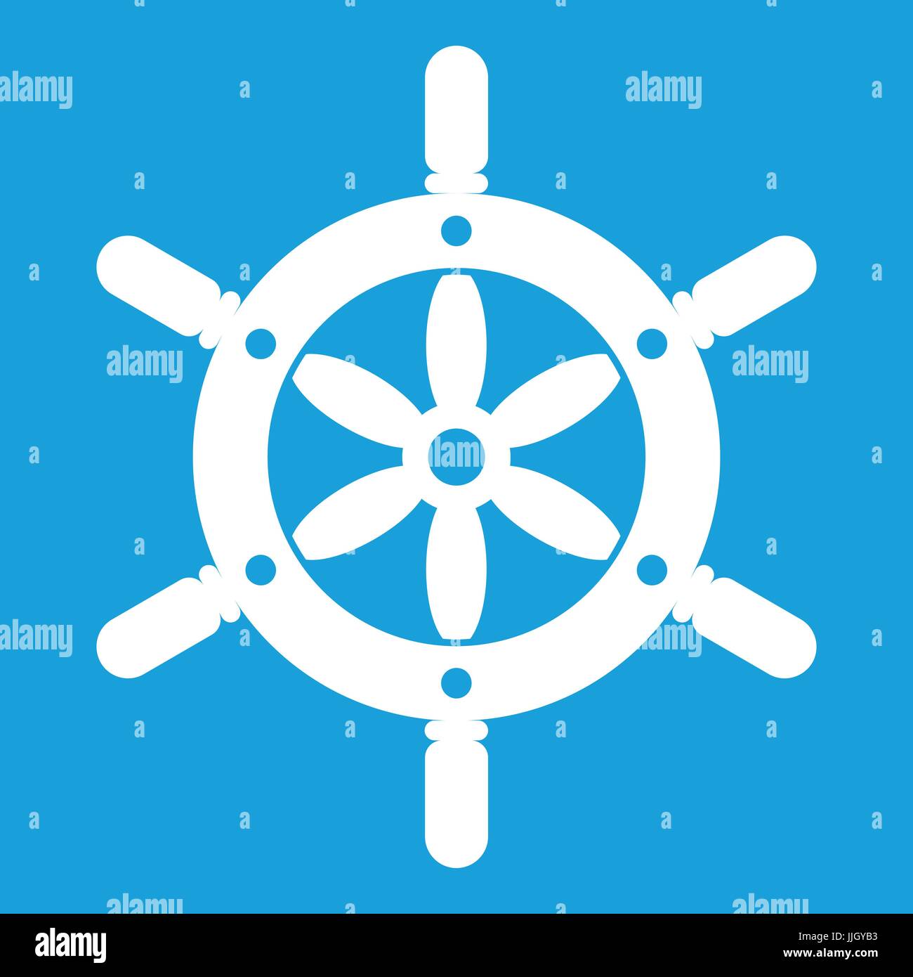 Ship wheel icon white Stock Vector Image & Art - Alamy