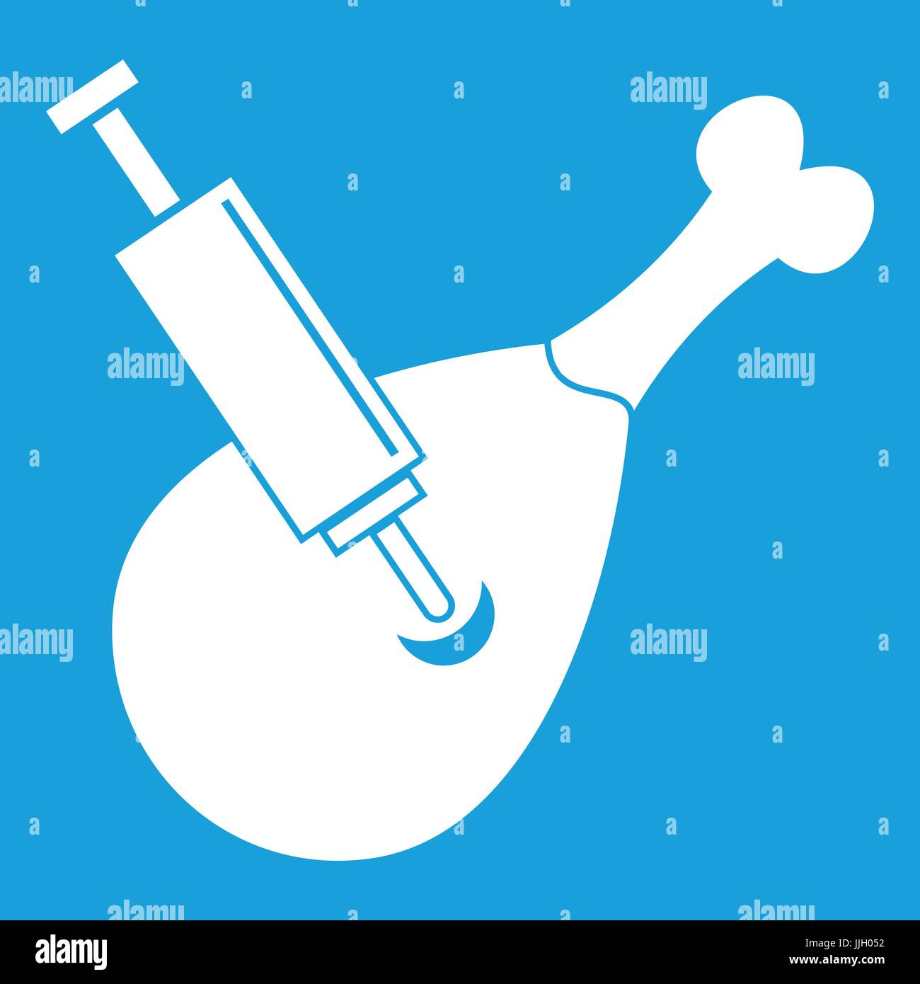 Syringe being injected to a piece of meat icon Stock Vector Image & Art ...
