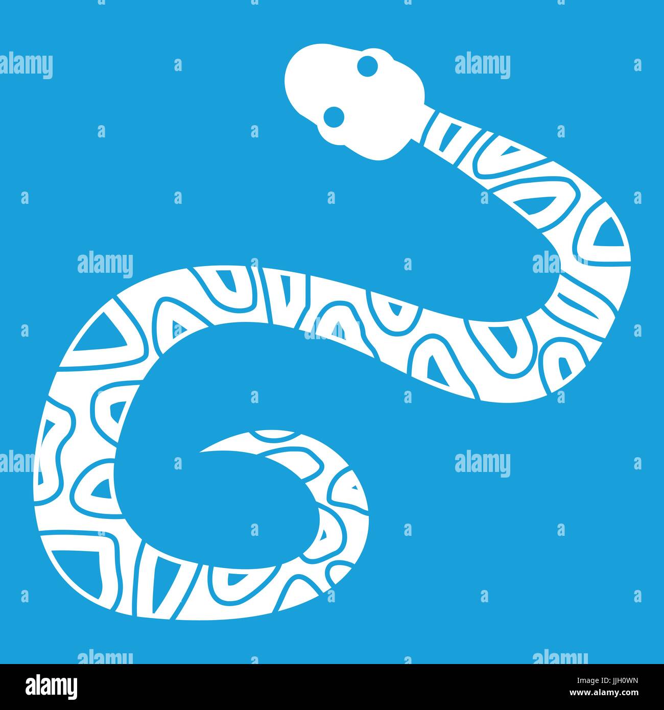 Snake icon white Stock Vector Image & Art - Alamy