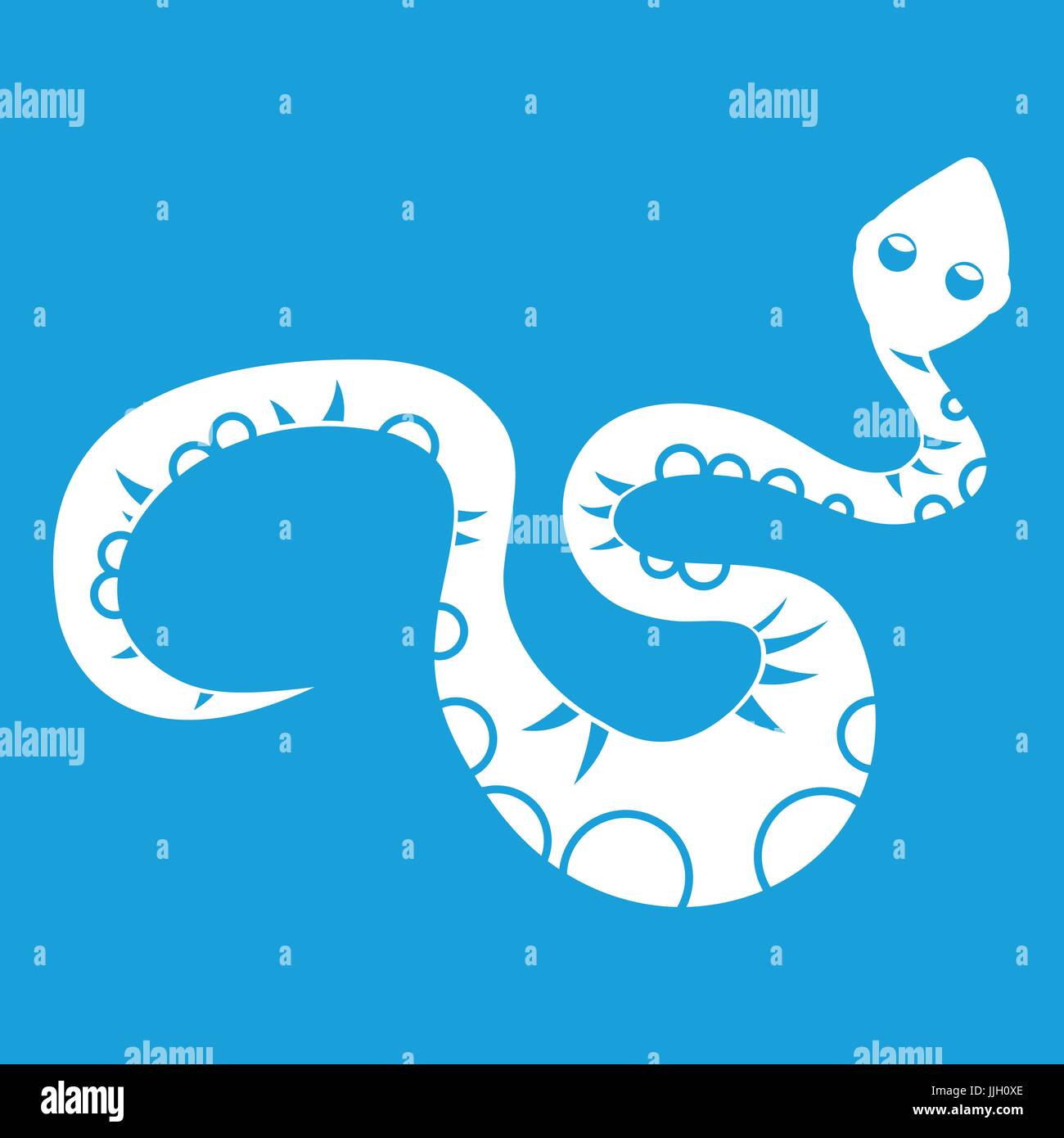 Snake icon white Stock Vector Image & Art - Alamy