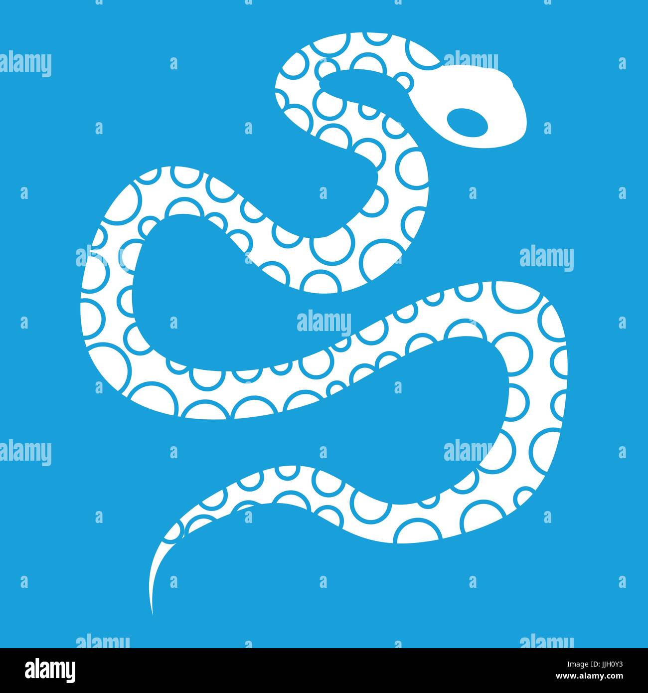 Python snake icon white Stock Vector Image & Art - Alamy