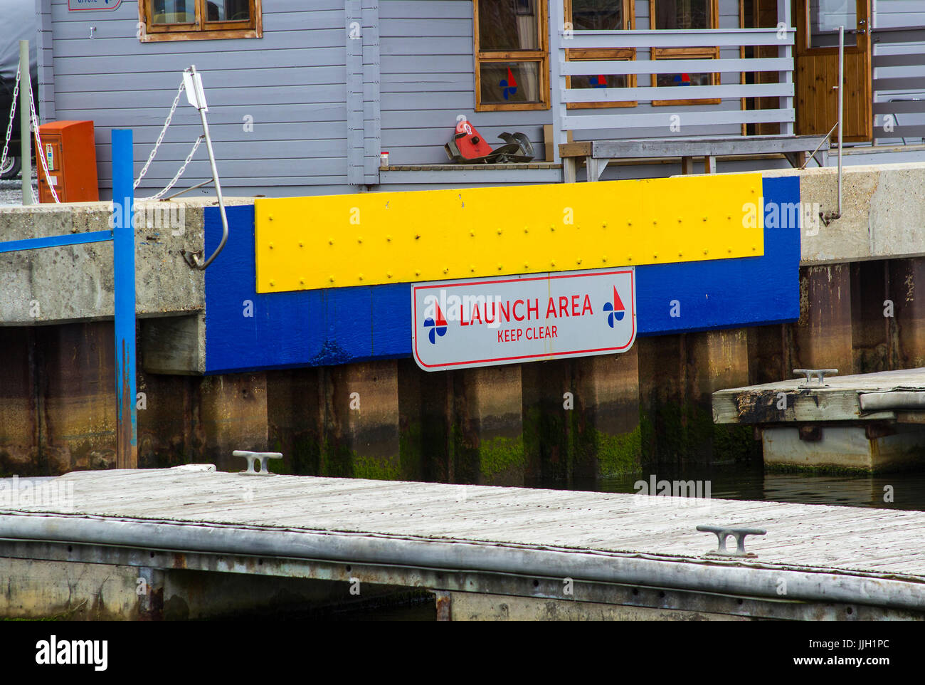 The boat launch area at Lymington harbour on the south coast of England