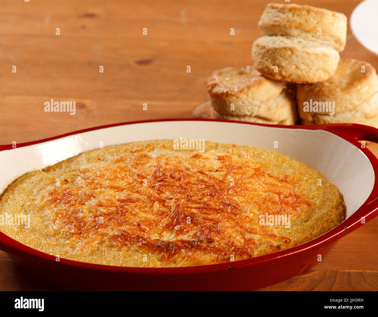 cheese grits Stock Photo
