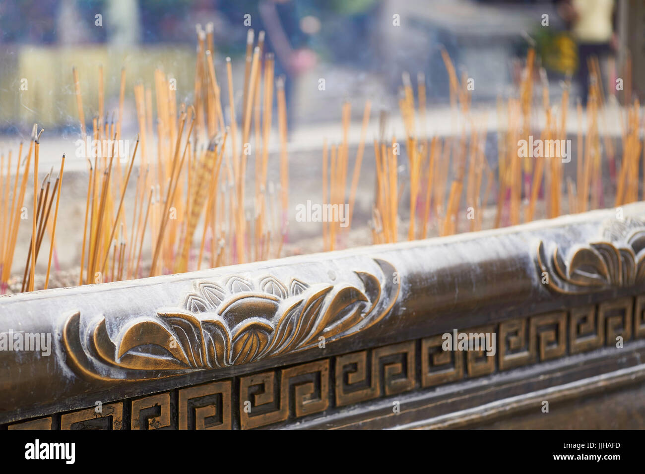 Burning incense sticks Stock Photo