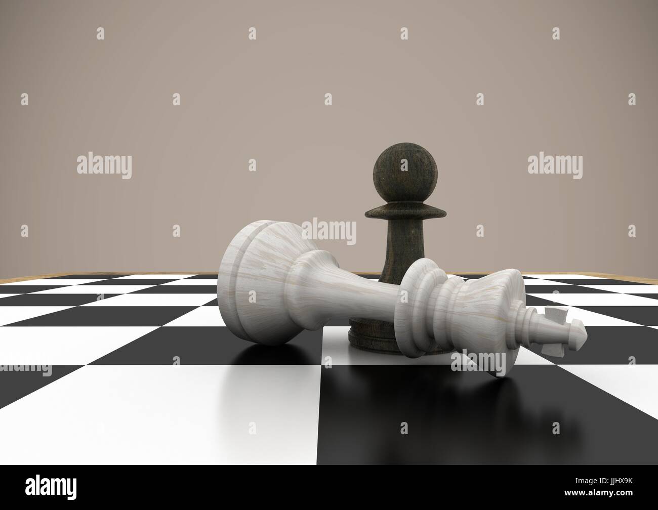 3d Chess pieces against brown background Stock Photo - Alamy