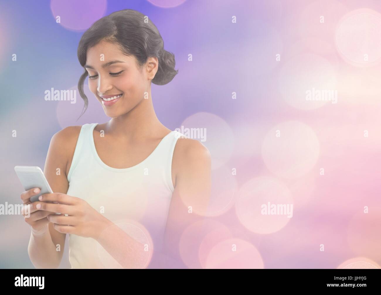 Happy cut woman smiling in hi-res stock photography and images - Alamy