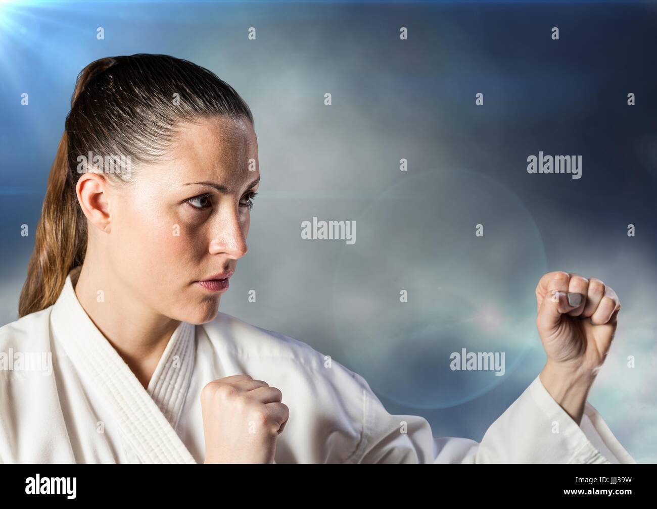 Karate woman caucasian hi-res stock photography and images - Alamy